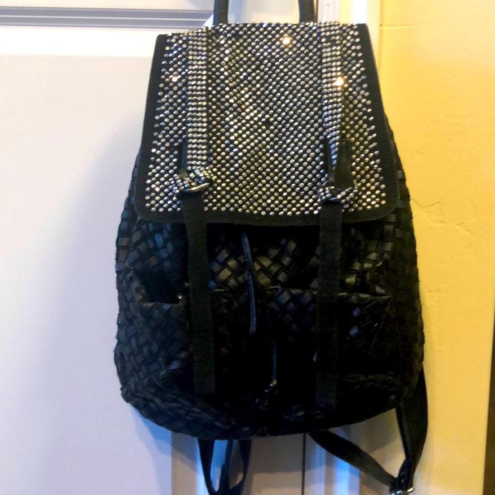 Leather bling backpack 🎒